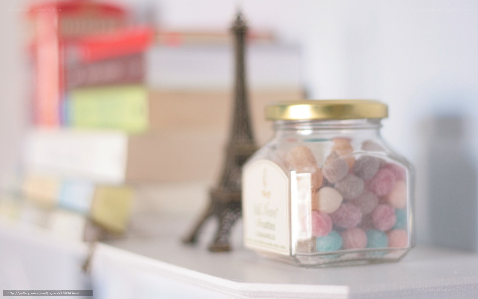 candy jar on shelf