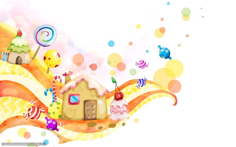 candy land house scene