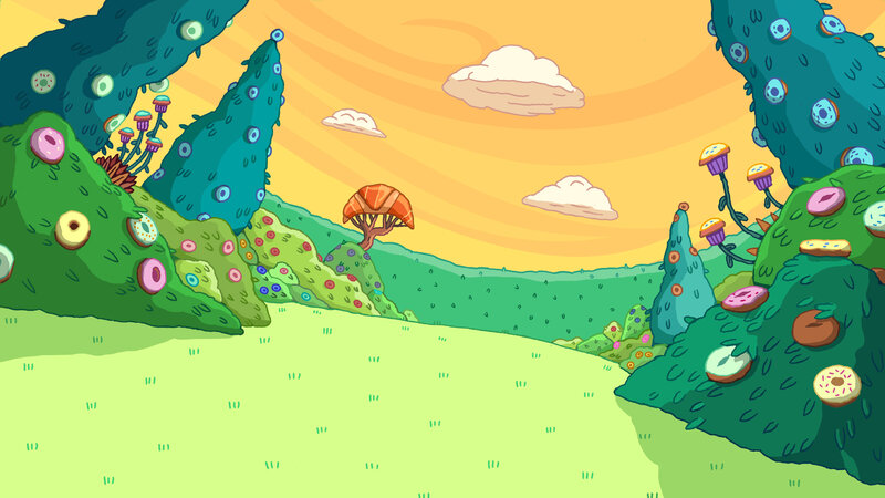 candy landscape scene