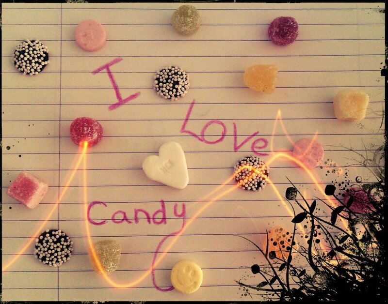 Candy on Lined Paper