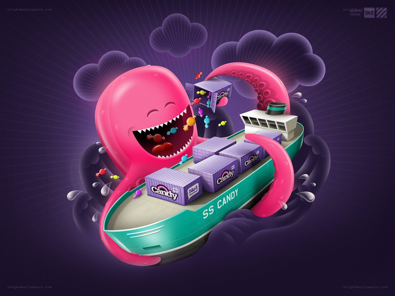 Candy Ship with Octopus