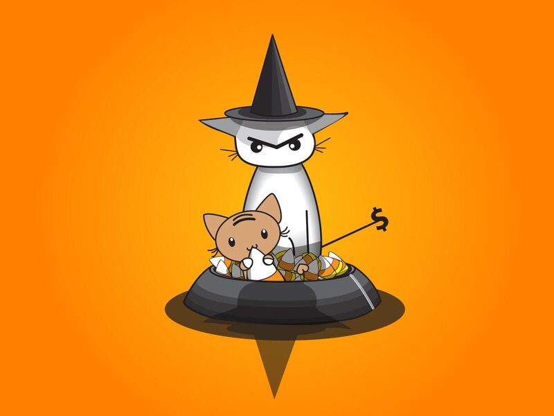 Candy-stealing cats