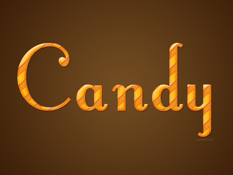 Candy-striped Text