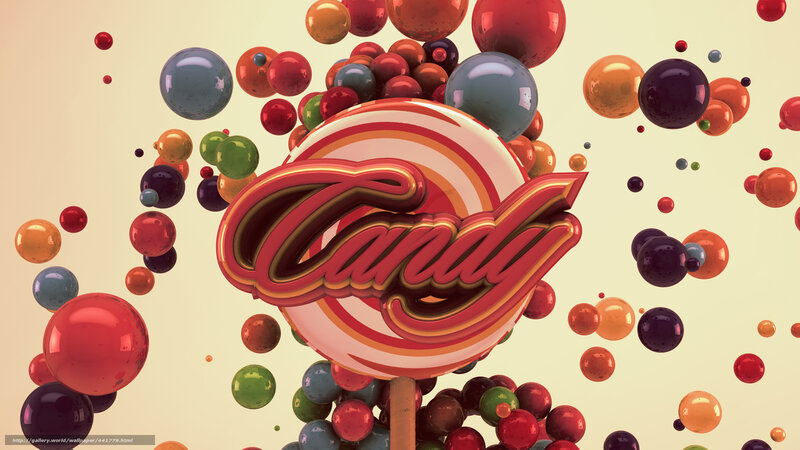 Candy-themed 3D illustration