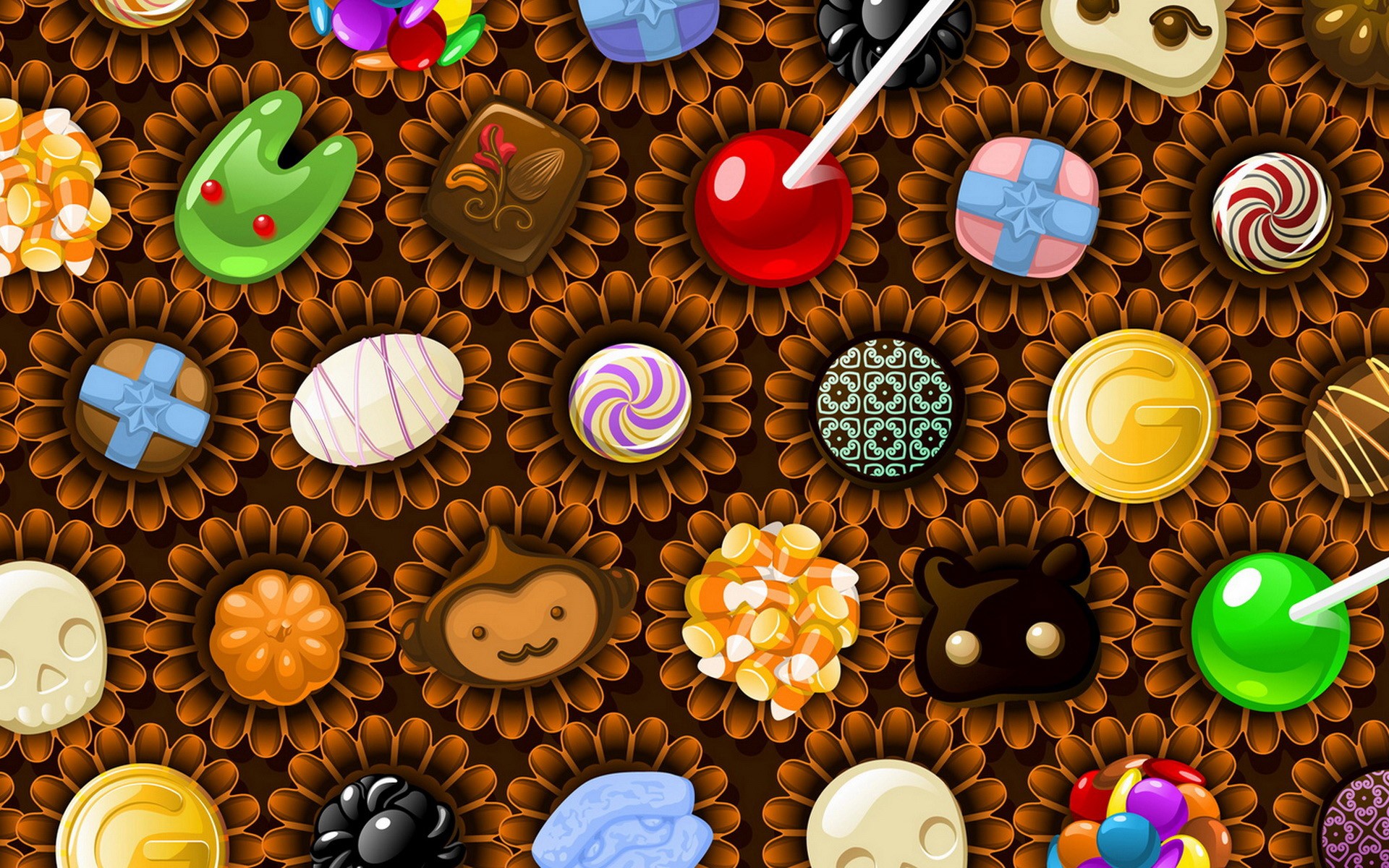candy-themed game board
