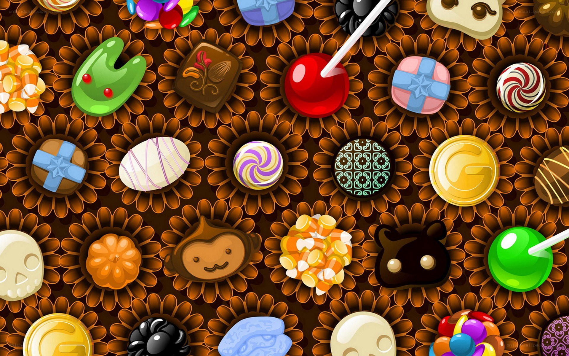 candy-themed game board