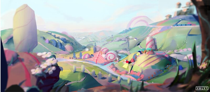 Candy-themed Landscape — Green