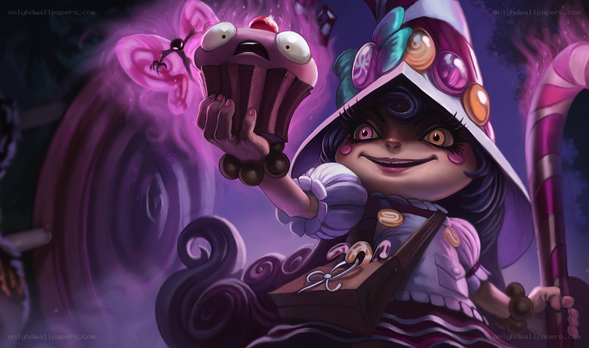 candy witch with cupcake