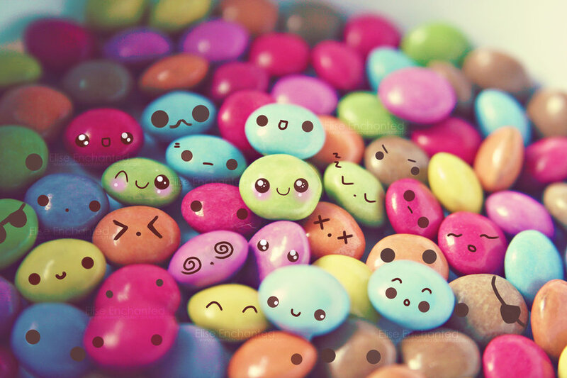 candy with cute faces