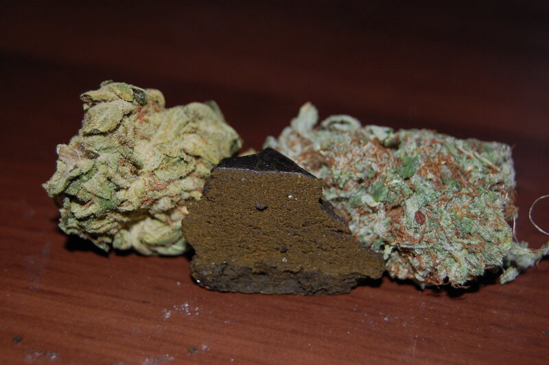 cannabis buds and hashish