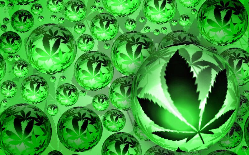 Cannabis Leaf Bubbles
