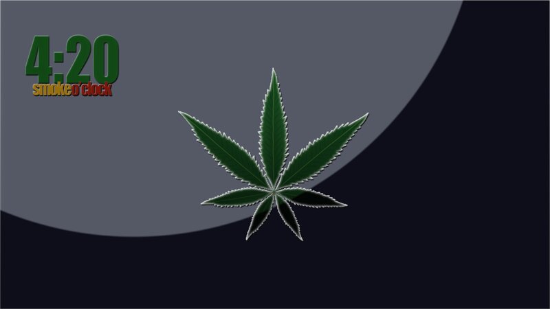 cannabis leaf clock display
