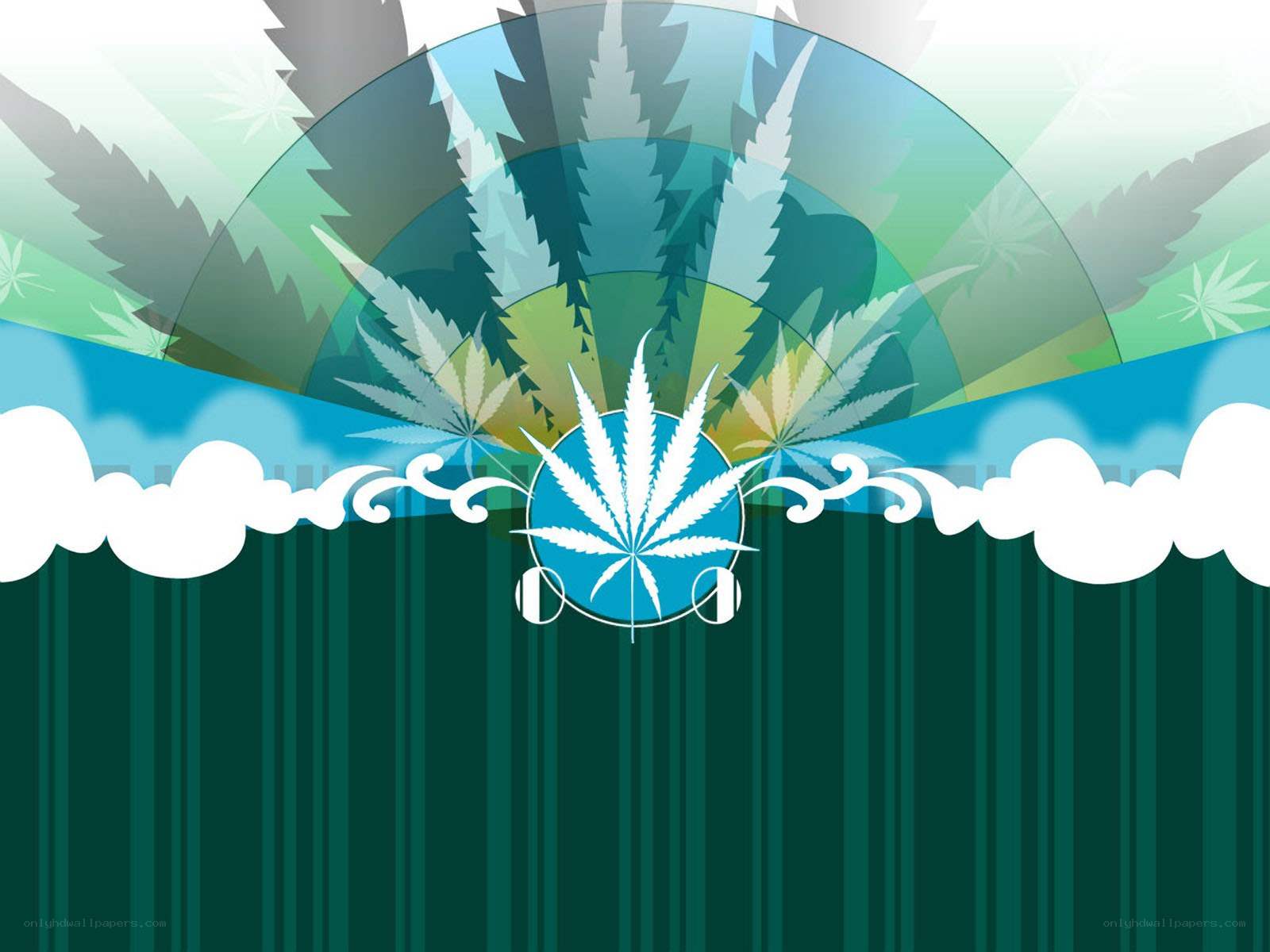 cannabis leaf design background