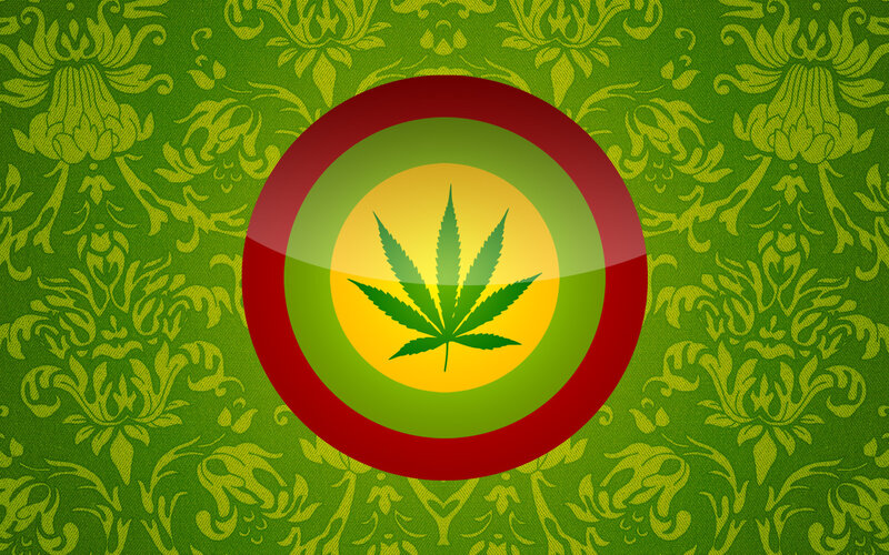 cannabis leaf emblem