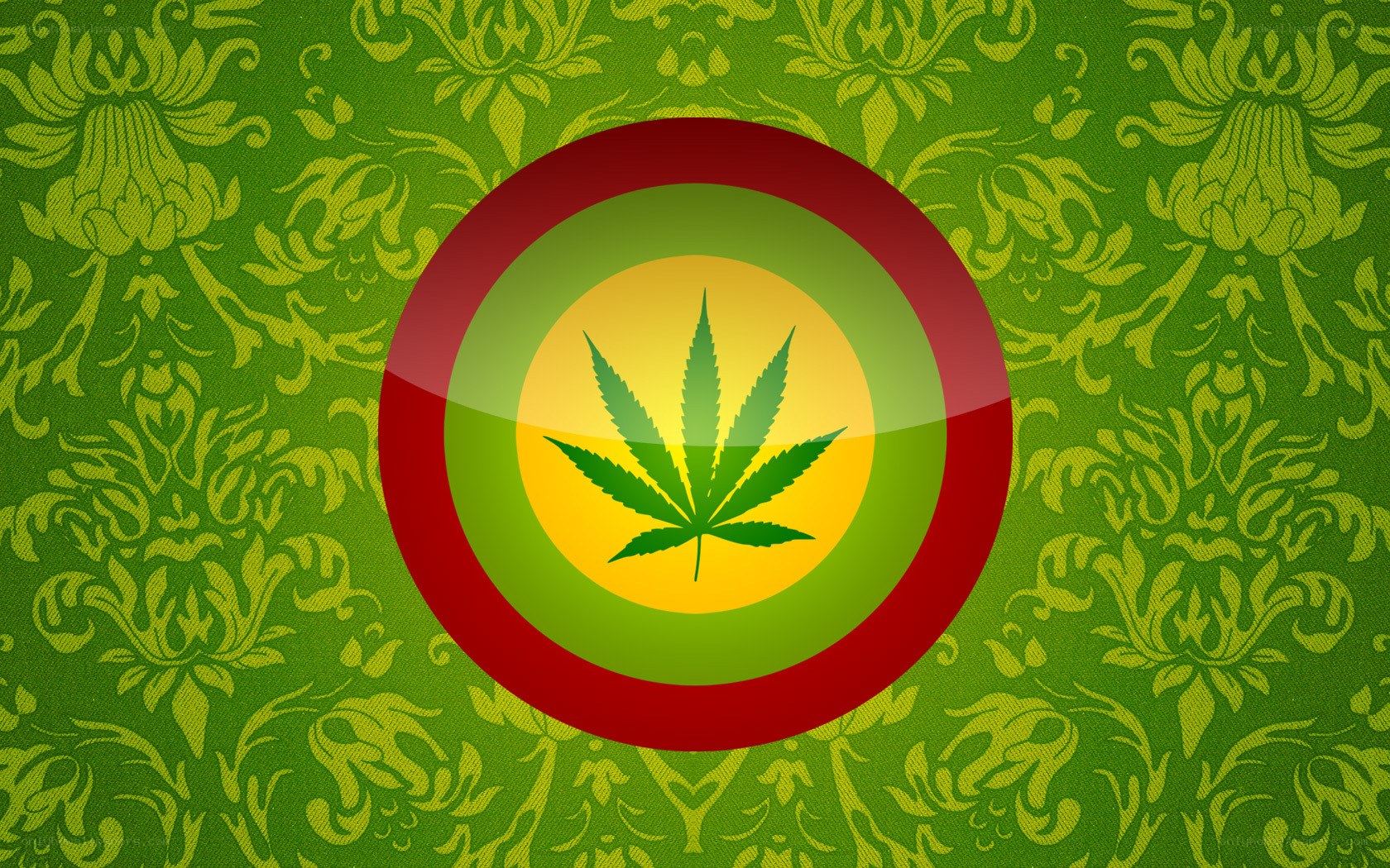 cannabis leaf emblem