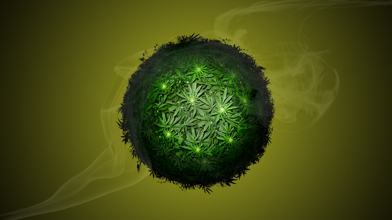 Cannabis Leaf Sphere