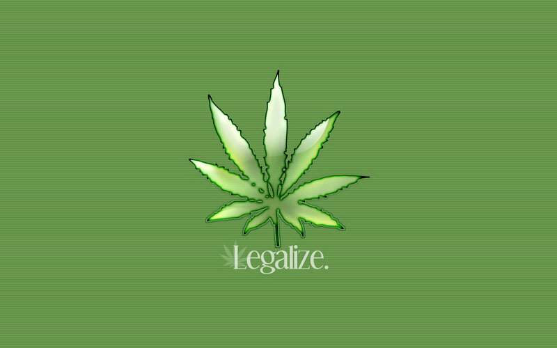 cannabis leaf with legalize text