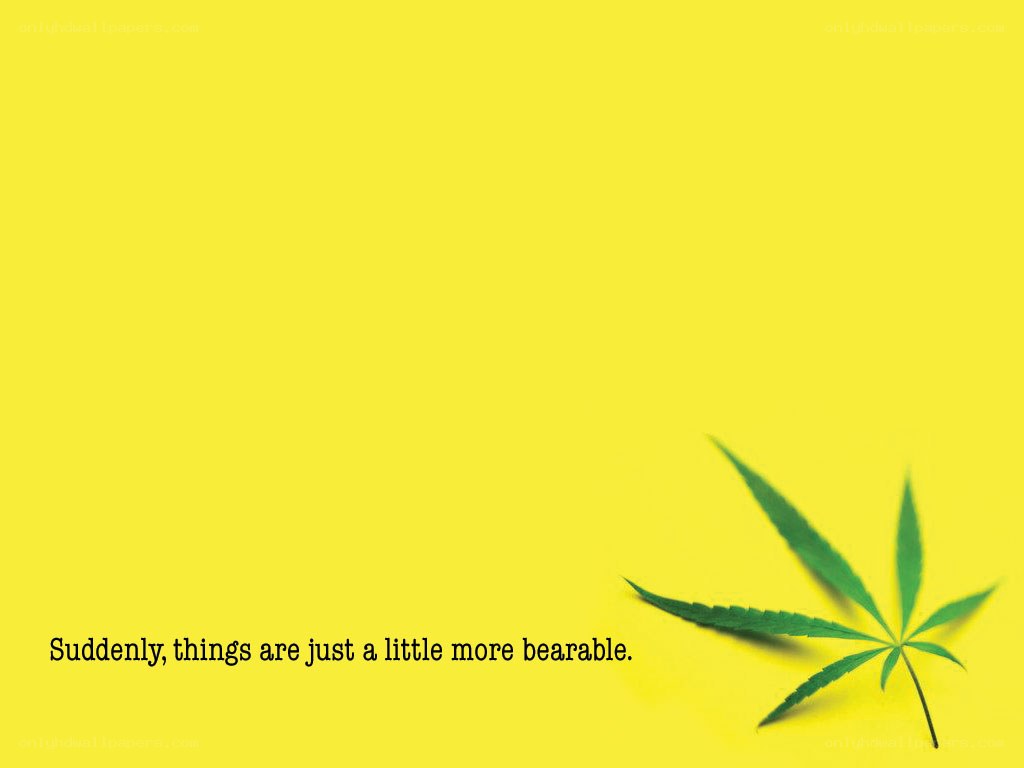 cannabis leaf with quote