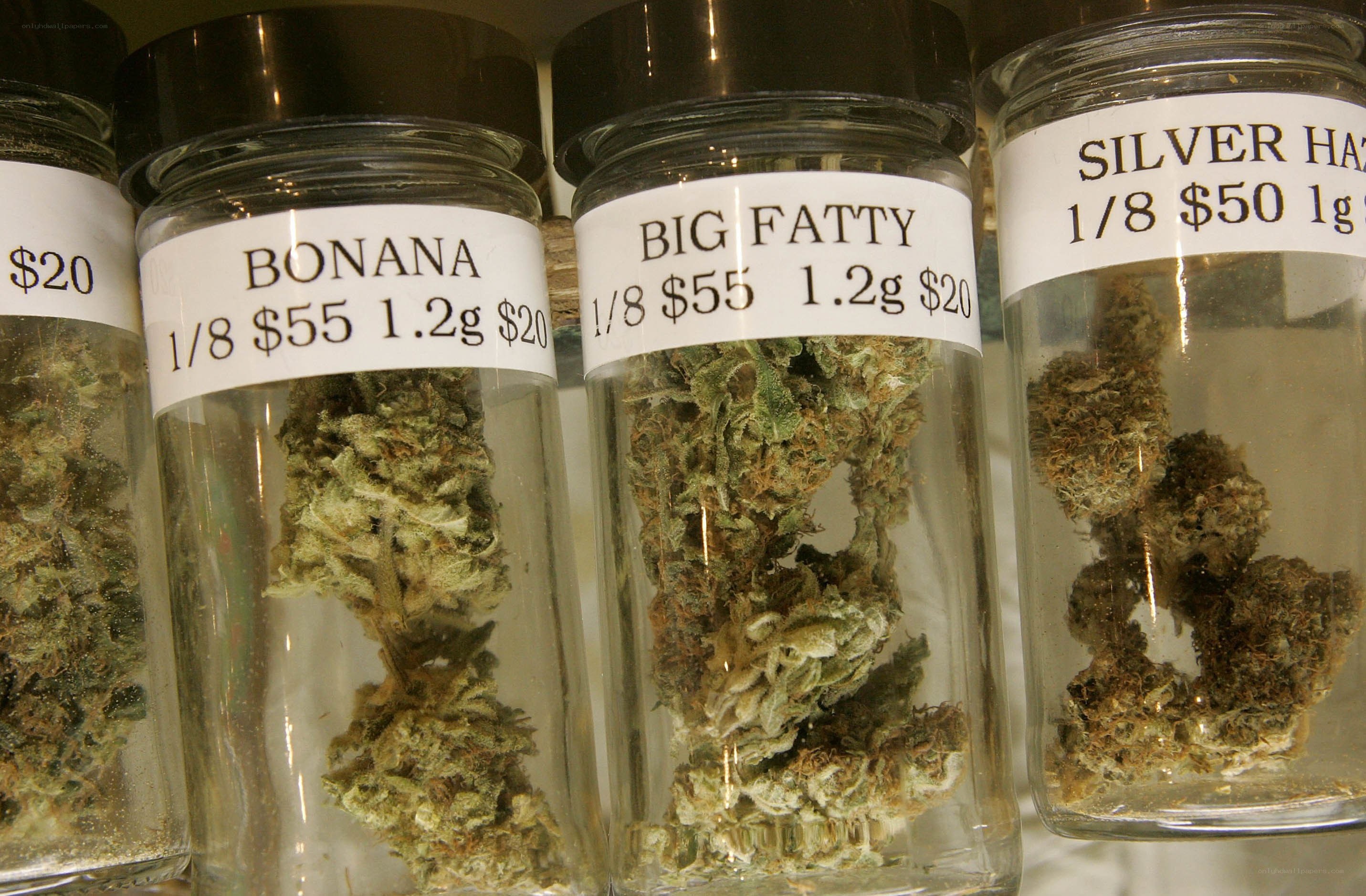 Cannabis products in jars