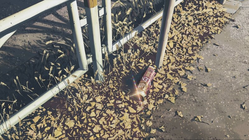 Canned drink in autumn leaves