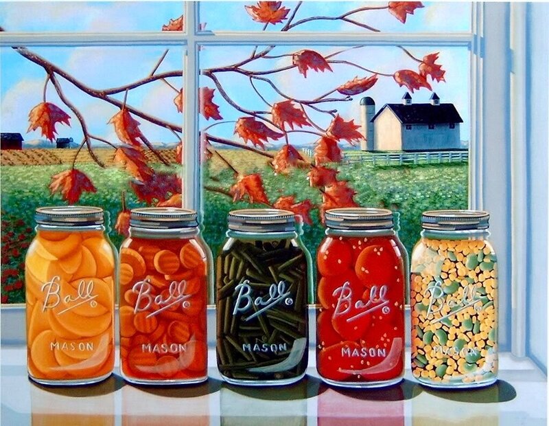 Canned Goods on Windowsill