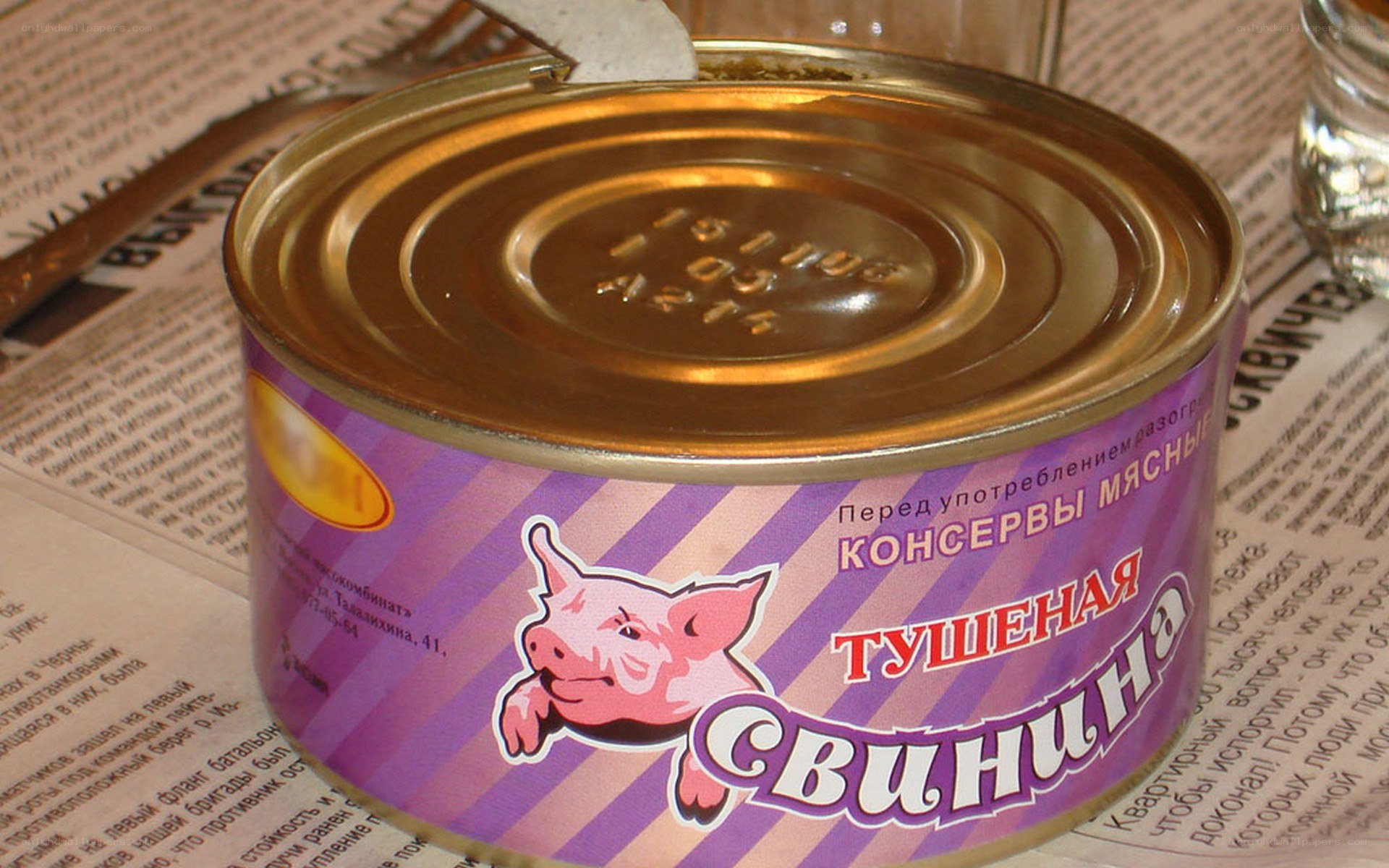 Canned pork meat product