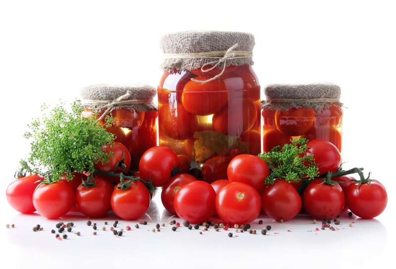 Canned Tomatoes and Herbs