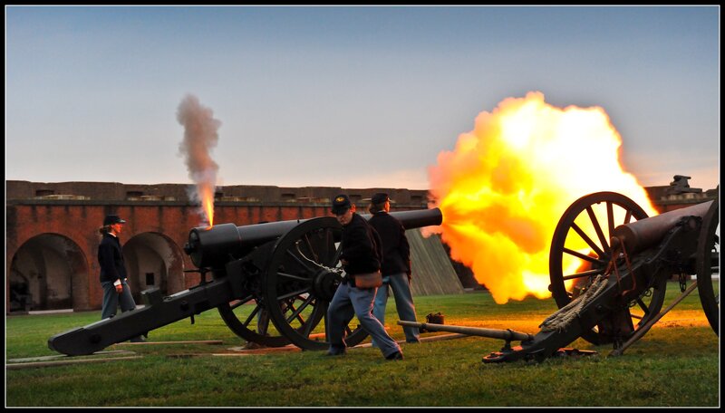Cannon firing demonstration