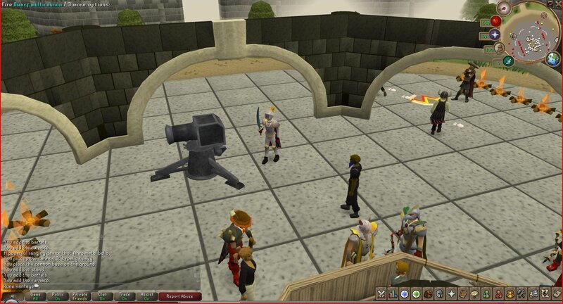 Cannon in a game arena