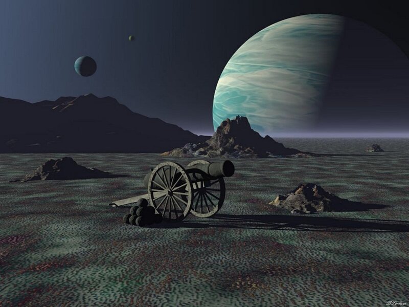 Cannon on Alien Planet