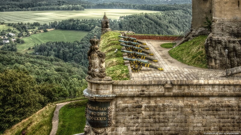 Cannons at a historic castle