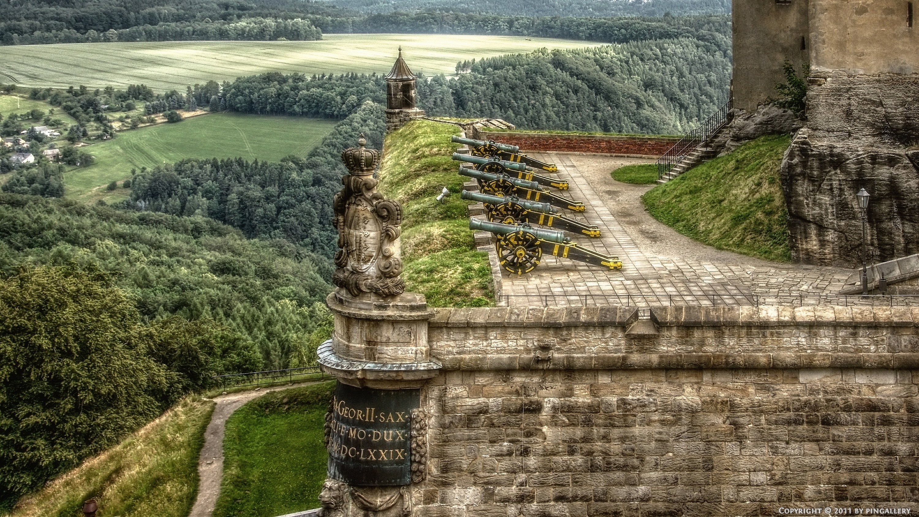 Cannons at a historic castle