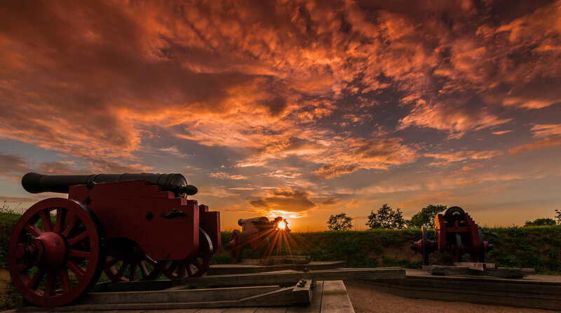 Cannons at Sunset