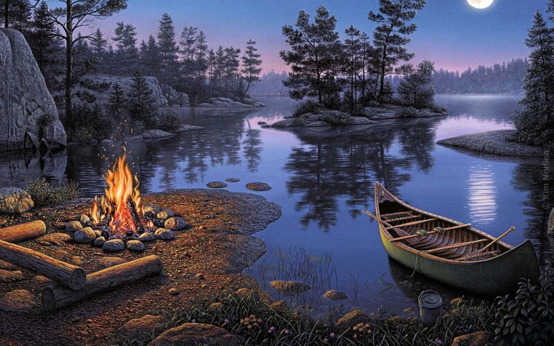 Canoe by Campfire