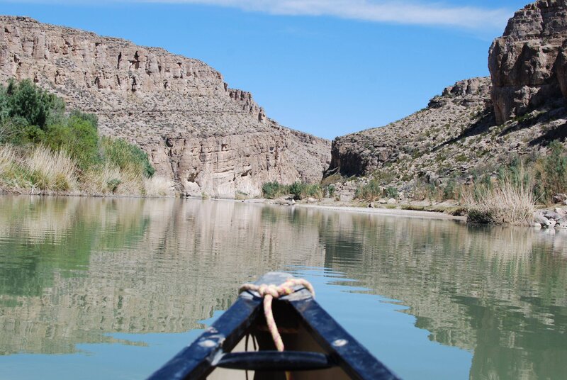 Canoe in Canyon River