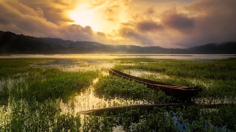 Canoe in Marshland