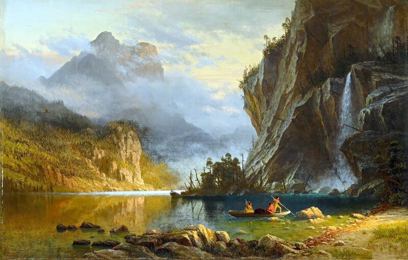 Canoe on a Lake — Green, Serene, Afternoon