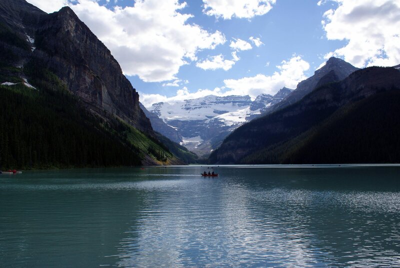 Canoe on Lake — Blue, Serene
