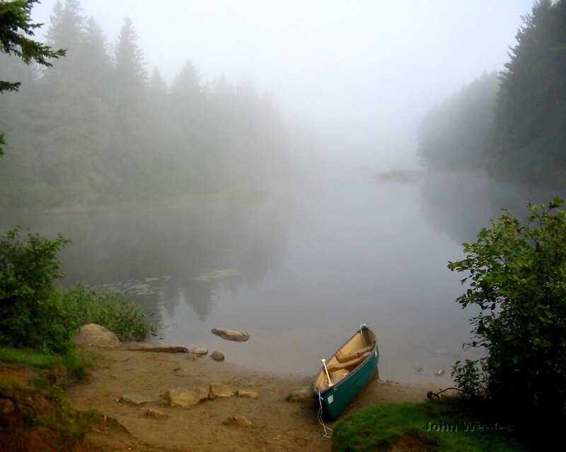 Canoe on Lake Shore