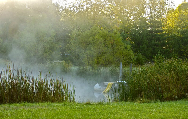 Canoe on Misty Pond