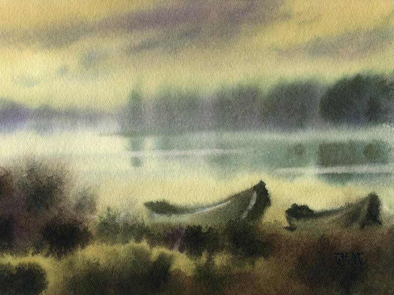 Canoe on Riverbank