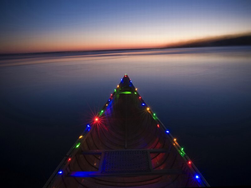 Canoe with Lights