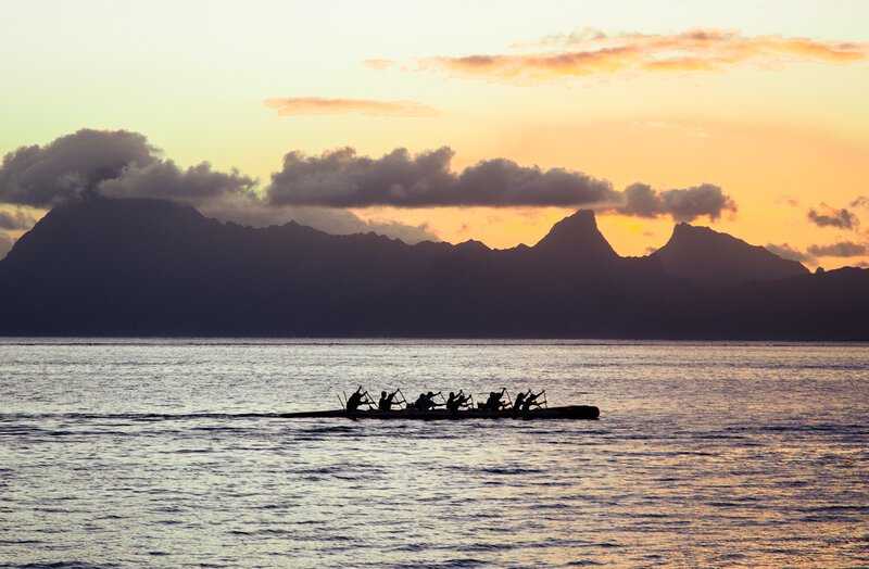 Canoe with Paddlers