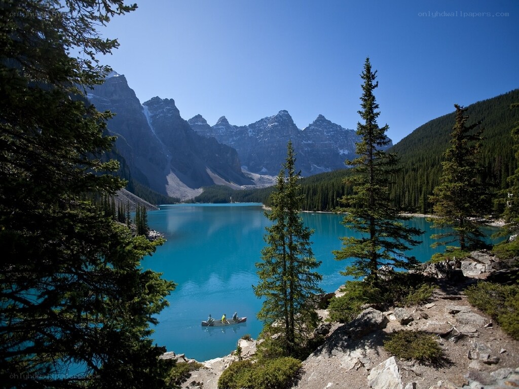 Canoeing at Moraine Lake
