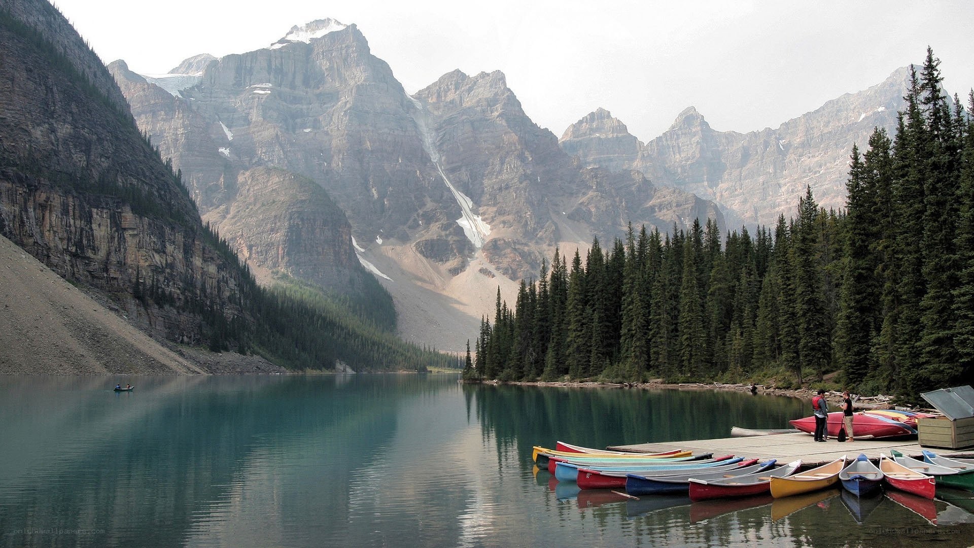 Canoeing at Moraine Lake
