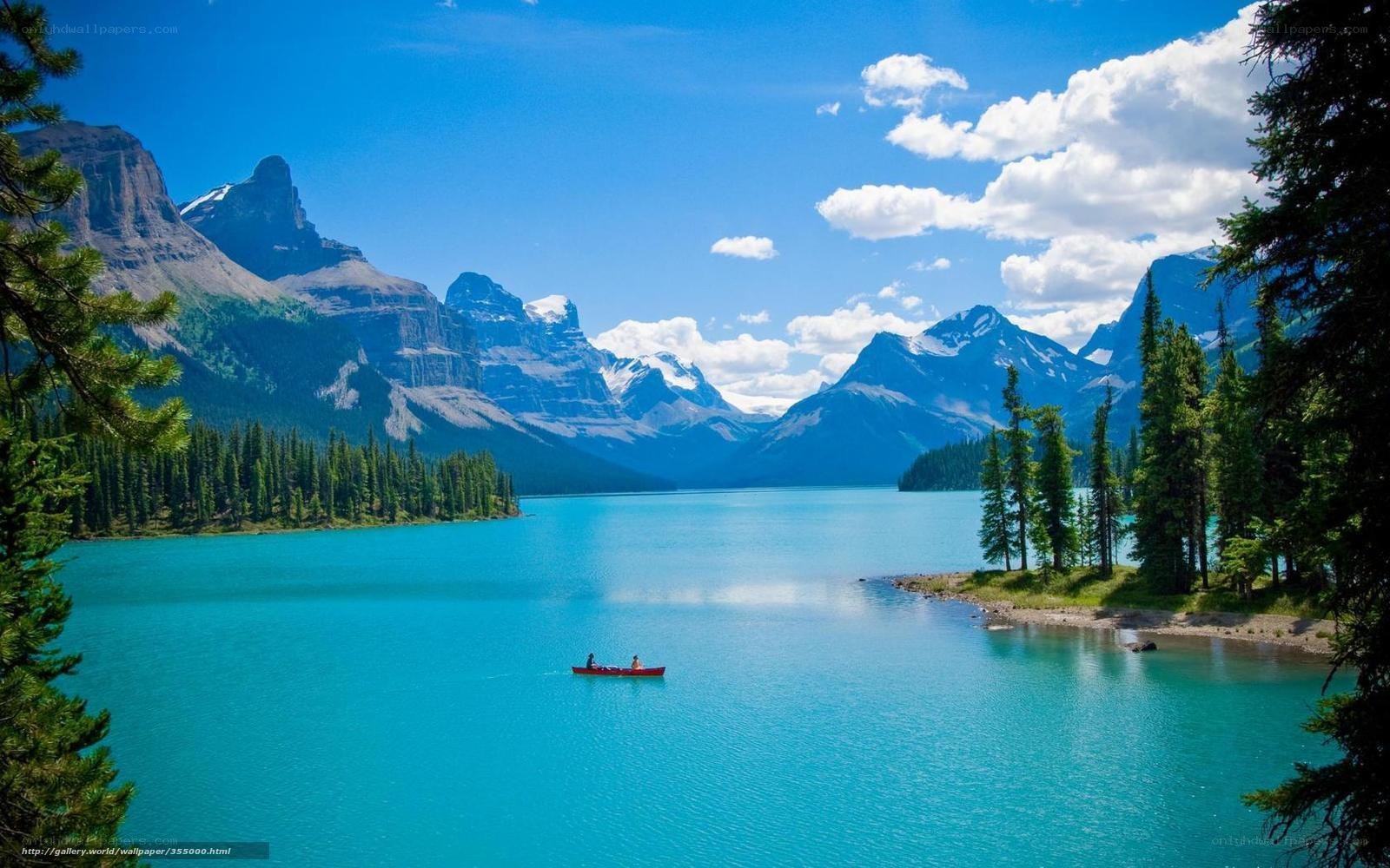 Canoeing on a turquoise lake
