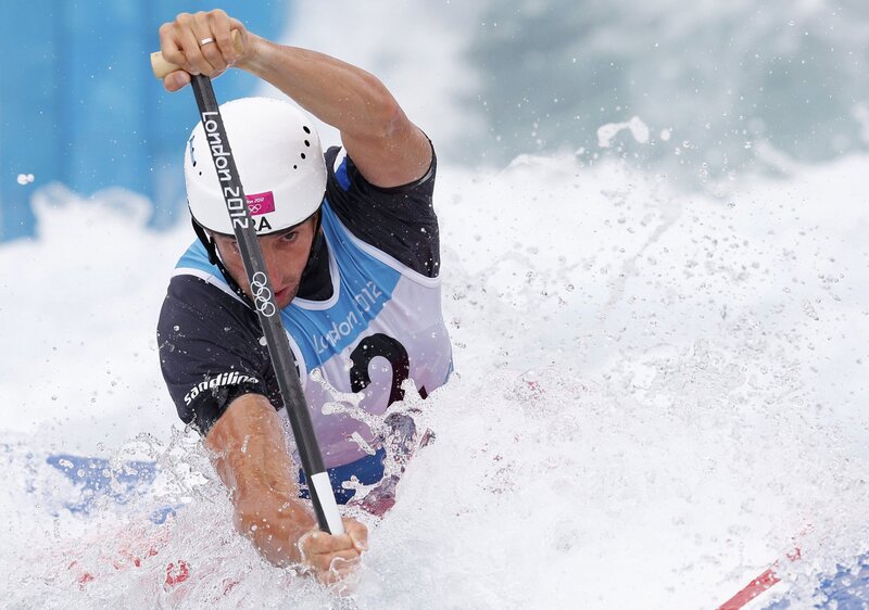 Canoeist in action at London 2012