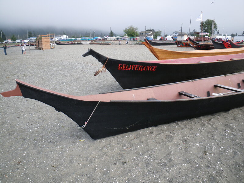 Canoes on Beach
