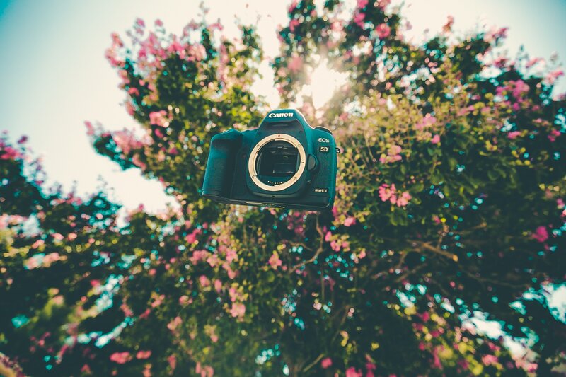 Canon Camera in Air