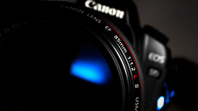Canon Camera Lens — Black, Dark